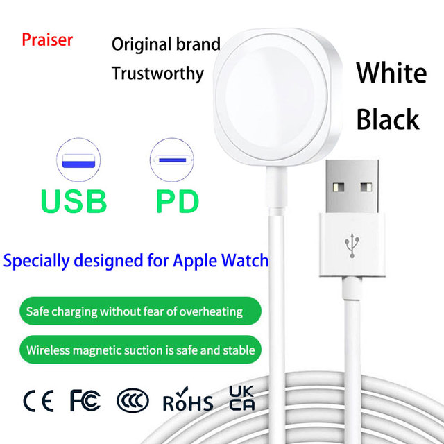 High Quality Magnetic Wireless Fast Charger Pad for Apple Watch Series 10 9 8 7 6 5 4 3 2 1 Ultra Portable IWatch Charging Cable