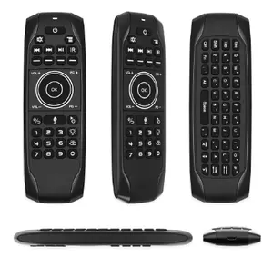 G7BTS kabellose Fernbedienung 77 Tasten Air Maus Mini Tastatur IR Lernen 6-Achsen-Gyroskop für Android TV Box H96 Max X3