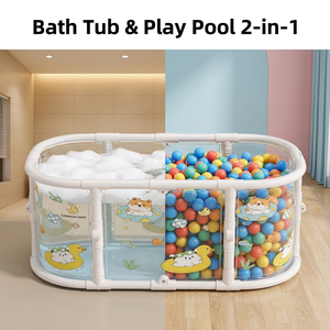 [Sans BPA] <span class=keywords><strong>Baignoire</strong></span> pliable pour bébé en PVC, grande <span class=keywords><strong>baignoire</strong></span> rectangulaire pliable pour tout-petits, transparente avec capteur de température, conforme à la norme EN-71 - Product Image 5