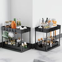 Support d'évier coulissant multifonctionnel de qualité supérieure pour la maison, la cuisine, la salle de bain, l'organisation de rangement pratique pour les supports d'évier