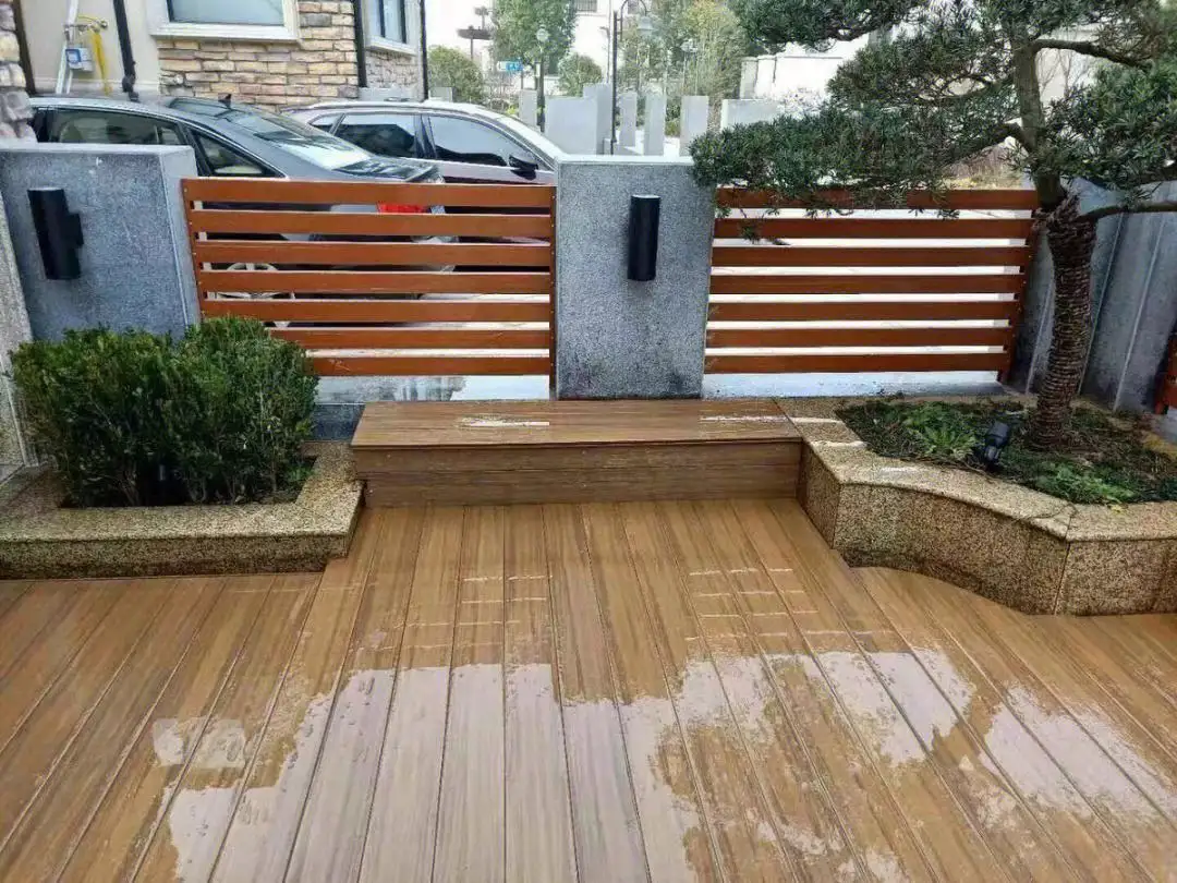 Wpc Decking Outdoor Engineered Floor Anti-slip Co-extruded WPC Decking Tiles