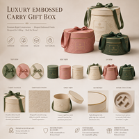 Boîte d'emballage cadeau personnalisable de luxe, gaufrée, avec fenêtre transparente, pour gâteaux et fleurs, avec couvercle et ruban, adaptée aux aliments