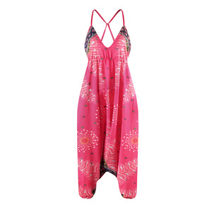 Combinaison d'été à imprimé Floral pour femmes, Style Boho, bretelles Spaghetti, col en v, Sport, Yoga, Sport, <span class=keywords><strong>2022</strong></span> - Product Image 3