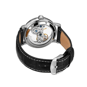 Đồng hồ đeo tay nam Forsining Men Top <span class=keywords><strong>New</strong></span> Luxury Minimalism <span class=keywords><strong>Design</strong></span> mạ bạc thép không gỉ chống nước phong cách steampunk, máy tự động lộ máy - Product Image 5