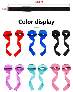 Custom Logo <b>Nylon</b> Anti-<b>Slip</b> Adjustable Lightweight Wrist Loops Wraps Gym Exercise Powerlifting Weight Lifting Straps - Product Image 5