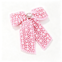 Pince à cheveux de luxe avec nœud entièrement perlé, épingle à cheveux vintage ornée de strass, accessoires élégants pour cheveux de soirée, de mariage, pour femmes