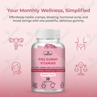 Aeglewell OEM Gummies végétaliennes saveur fraise pour le SPM, complexe de chèsteberry à base de plantes pour soulager l'irritabilité