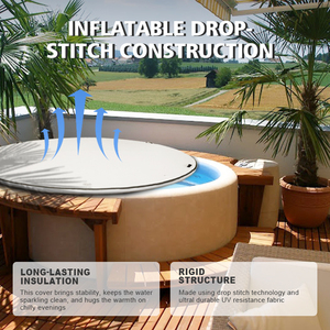 Cubierta <span class=keywords><strong>para</strong></span> Piscina Portátil de 8 Pies, Fácil de Plegar y Transportar, Se Adapta a Varios Tamaños, Brinda Protección Integral - Product Image 2