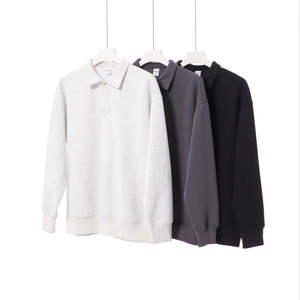 H5489 nuevos estilos al por mayor personalizado 350 Gsm 100% algodón Polo cuello sudaderas para hombres y mujeres - Product Image 1