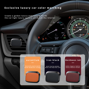 QIANHONG Purificador de Aire para Coche de Lujo Moderno de Aleación con Piel de Cordero, Difusor de Aroma, Logotipo Personalizado, Perfume en Gel, Colonia <span class=keywords><strong>Westin</strong></span>, Ámbar Gris, Té Blanco - Product Image 4