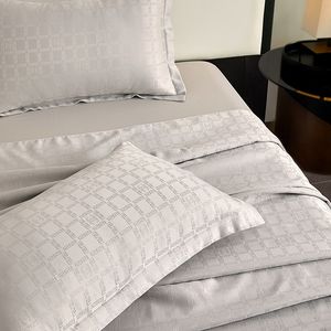 Parure <span class=keywords><strong>de</strong></span> lit 100 % coton blanc 300 fils/cm² en satin Jacquard « Château dans le ciel », douce, lisse et luxueuse, sur mesure, vente en gros - Product Image 3