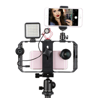 ULANZI U Rig Pro Support Vidéo Smartphone pour Réalisation Cinématographique avec Stabilisateur Vidéo et Poignée Trépied pour Téléphones Mobiles