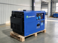 Petits chantiers de construction utilisent un groupe électrogène diesel insonorisé de 5 kW, un générateur portable de secours de 5 kVA à refroidissement par air.