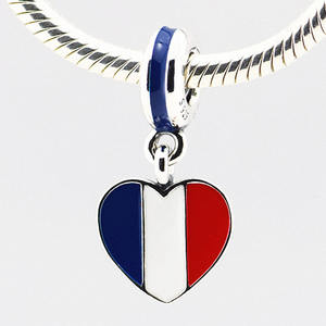 100% del encanto de la plata esterlina 925 de Jamaica de Bandera de País encanto personalizado cuentas de plata bandera de la joyería de Diy - Product Image 5