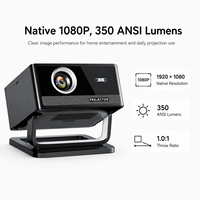 Proyector Inteligente GTV Nativo 1080P 350 ANSI Lúmenes Sistema Google TV Enfoque Automático Corrección Keystone Proyector de Cine en Casa