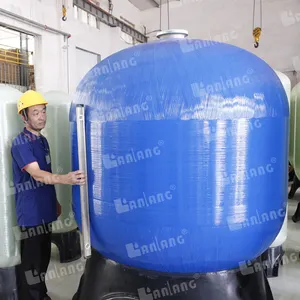 Lanlang 2023 معالجة المياه الألياف الزجاجية المياه خزان معالجة مياه 1054 3072 جميع حجم سفينة GRP frp خزان المياه