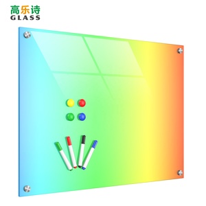 Tableau blanc calendrier magnétique en verre trempé sans cadre de grand format avec système de planification de bureau à montage mural de taille personnalisée - Product Image 1