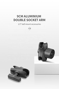 1.5 Inch <b>Universal</b> Short Double <b>Socket</b> Arm with Safety Lock for Fish Finder Mounts/chartplotter Mounts/navigator Mounts - Product Image 5