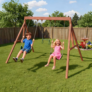 Adjustable 1.8 Meters Long Rope Curved Board Outdoor <b>Swing</b> Durable Park School Courtyard <b>Garden</b> Playground <b>Swing</b> Seat - Product Image 3
