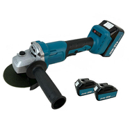 Ensemble de meuleuse d'angle sans fil 21V avec batterie 4.0Ah, meuleuse d'angle électrique sans balais de 125 mm, kit d'outils pour le métal, le bois et la maçonnerie