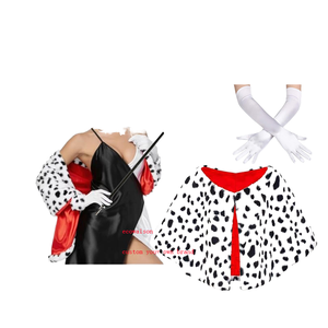 Chal <span class=keywords><strong>Sexy</strong></span> con Estampado <span class=keywords><strong>de</strong></span> Leopardo para Mujer, Accesorios <span class=keywords><strong>de</strong></span> Cosplay, Capa con Estampado <span class=keywords><strong>de</strong></span> Perro, Peluca Negra y Blanca, <span class=keywords><strong>Disfraz</strong></span> para Fiesta <span class=keywords><strong>de</strong></span> Halloween - Product Image 4