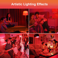 Ampoule LED A19 60W Rouge Culot E26/E27 & B22 pour Décorations d'Halloween, Noël, Fêtes, Bars, Porches
