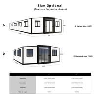 Kit cabine modulaire relocalisable de 40 pieds Shell Two Story Two Bedroom 200m2 Maison conteneur préfabriquée pliante Maison préfabriquée