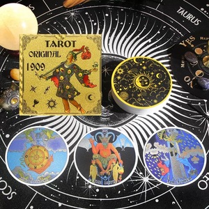 Nhà Máy Bán sỉ lá vàng Pet Vòng Tarot thẻ mini Rider Tarot Jeu de Phù Thủy Tarot - Product Image 2