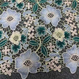 Tissu <span class=keywords><strong>en</strong></span> dentelle florale soluble dans l'eau de haute qualité, écologique, 100% polyester, dentelle <span class=keywords><strong>guipure</strong></span> pour <span class=keywords><strong>robe</strong></span> de mariée, dentelle élégante - Product Image 1