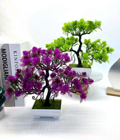 Petit arbre bonsaï artificiel en plastique, plante en pot semi-artisanale, 10-30 cm, respectueux de l'environnement, cadeaux d'affaires, nouvel an