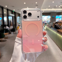 Coque de téléphone magnétique de luxe IMD pour iPhone 18 17 Pro Max, étui de téléphone portable coloré dégradé pour iPhone 12 13 14 15 16 17