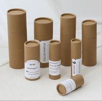 Boîte cylindrique rigide en papier kraft recyclable et écologique personnalisée avec gaufrage, fermeture magnétique et doublure en éponge pour poudre libre