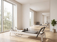 Harga Pabrik SRP02-4A Alat Pilates Reformer Aluminium Putih untuk Latihan Yoga di Rumah