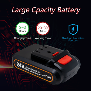 Mini tronçonneuse portative sans fil 21V 550W de 4/6 pouces pour la coupe d'arbres, motosierra à batterie pour le bois, nouvelle offre promotionnelle - Product Image 6