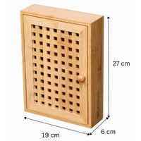 Porte-clés mural multifonctionnel en bois à un seul niveau avec pince et grande capacité pour la décoration de la maison, du salon et de l'entrée