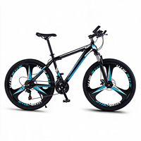 Vélo de montagne en acier pour hommes, prix d'usine, 24,26 pouces, frein à disque, 21 vitesses, cadre entièrement amorti, vélo de montagne tout-terrain