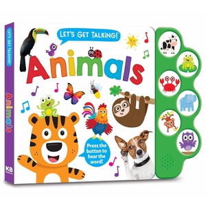 Libro Sonoro per Bambini 'Parliamo degli Animali' con 6 Pulsanti, Libro Educativo con Suoni di Animali - Product Image 1
