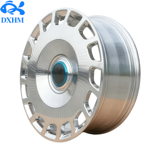 Jantes Dub Floaters Polished Silver Turbine Disc, 15 pouces, 19x8.5J, 5x112, à cinq branches, forgées, finition aérodynamique, jante en alliage de rechange - Product Image 2