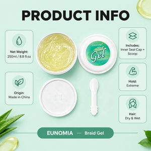 Gel Tresse et Twist Soigné avec Logo Personnalisé pour une Tenue Extrême Conditionnement Confiture de Cheveux Brillante pour Tressage Gel Coiffant Extrême de Marque Privée - Product Image 6
