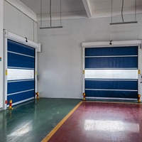 Portes Industrielles à Enroulement Rapide en PVC Haute Vitesse, Transparentes, Automatiques, pour Vente en Gros