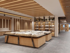 Estanterías de Madera Resistentes para Exhibición de Libros en Librerías, Bibliotecas, Salas de Lectura, Almacenamiento y Exhibición en Interiores Comerciales - Product Image 4