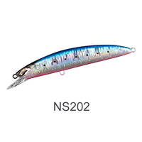 Leurre Minnow Jerkbait NOBEY imprimé pour eau salée avec connexion hyperacoustique, yeux 3D, action de coulée lente pour la pêche en lac et en mer