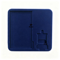 Boîte de rangement pour médailles et pièces commémoratives de grande capacité, couvercle en plastique transparent rectangulaire, plateau intérieur en peluche