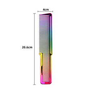<span class=keywords><strong>Pettine</strong></span> Piatto Elettroplaccato Multicolore per Uomo, <span class=keywords><strong>Pettine</strong></span> per Taglio <span class=keywords><strong>Capelli</strong></span>, <span class=keywords><strong>Pettine</strong></span> Dedicato per Salone, <span class=keywords><strong>Pettine</strong></span> per Olio - Product Image 6