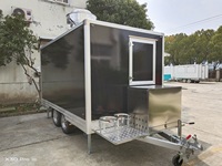Chariot de bar mobile, chariot à café, chariot à hot-dogs, remorque à pizza entièrement équipée, camion à glaces, boulangerie, tacos, shawarma, churros, camion de restauration