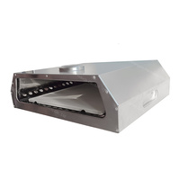 Four à pizza moderne en acier inoxydable, fonction barbecue au charbon de bois, durable et portable, pour l'extérieur