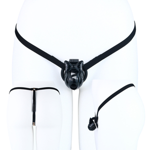 Dispositivo di Castità in ABS Nero Leggero e Versatile, Gabbia Bloccabile per Controllo del Pene, per Coppie Gay - Product Image 4