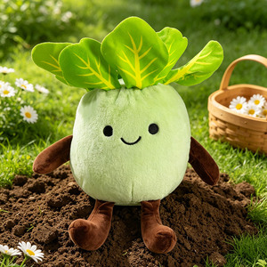 Collection de jouets en peluche Kawaii en forme de légumes, animaux en peluche moelleux à visage souriant, oreillers doux en forme de nourriture pour enfants - Product Image 3