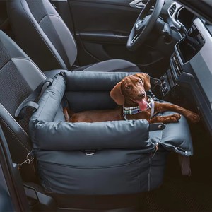 Venta al por mayor camas sólidas impermeables de lujo para perros de alta calidad tamaño pequeño mediano con cubierta de felpa extraíble transpirable para viajes en coche - Product Image 1
