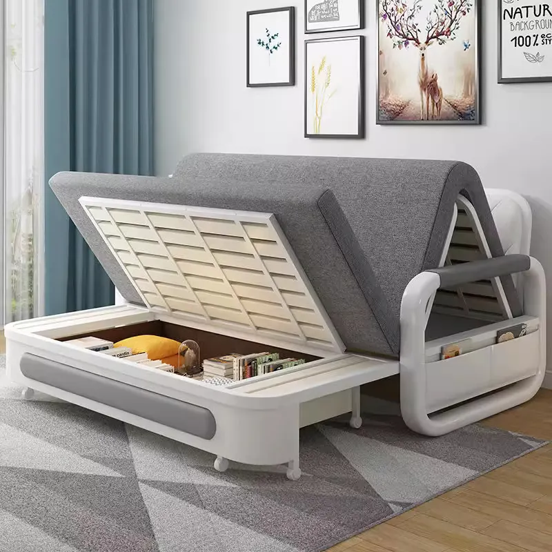 आधुनिक लिविंग रूम फर्नीचर सोफा बिस्तर आधुनिक कपड़े व्यावहारिक भंडारण वैकल्पिक सोफे तह कार्यात्मक सोफे तह कार्यात्मक सोफा